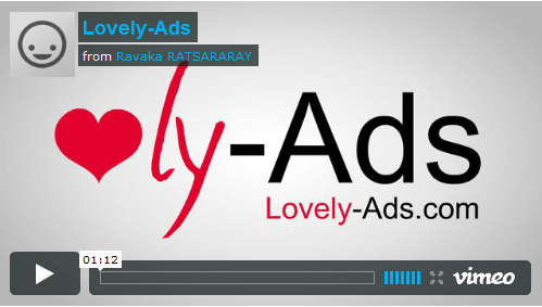 Capture d'écran de la vidéo de présentation de l'application Lovely Ads