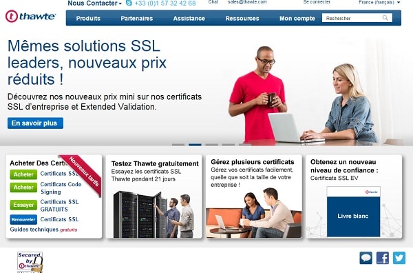 Thawte est un fournisseur de certificats SSL